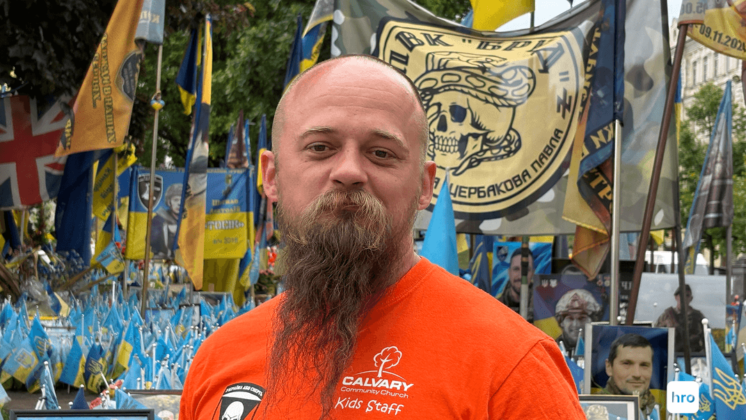 Ветеран Сергій Янюк голодує на майдані Незалежності, 23 травня 2025 року