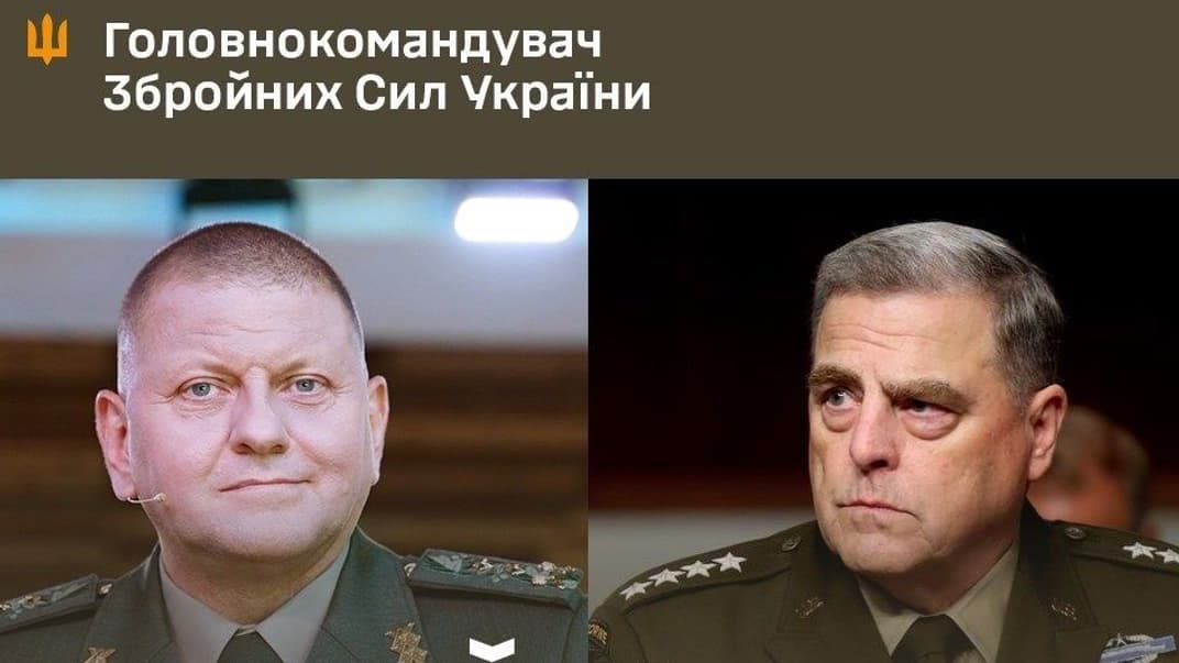 Главнокомандующий ВСУ Валерий Залужный с генералом Марком Милли