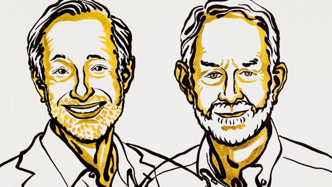 Пол Р. Мілгром (зліва) та Роберт Б. Вільсон (справа)