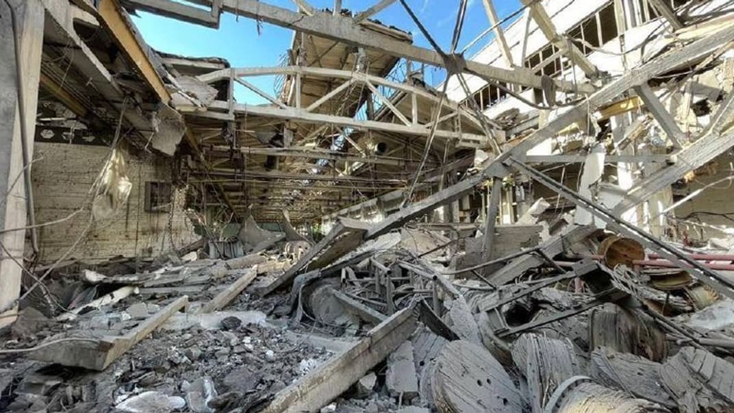 Последствия удара по предприятию в Запорожье