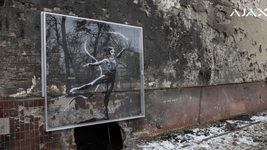 Граффити Бэнкси в Киевской области
