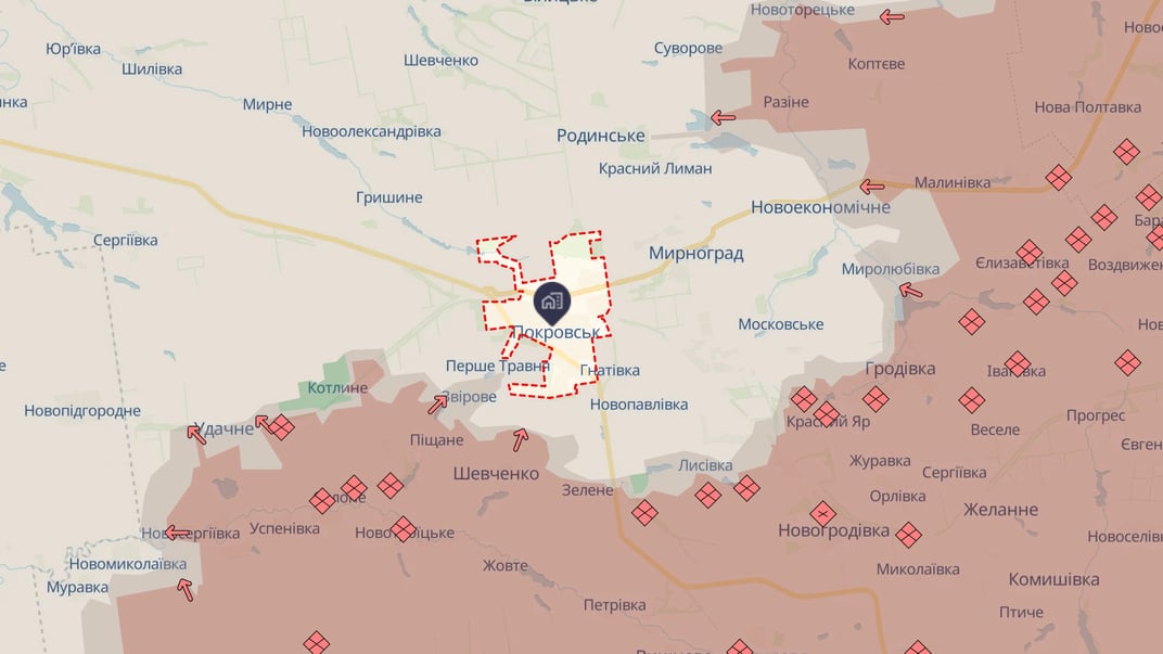 Ситуація поблизу Покровська станом на 21 липня 2025 року