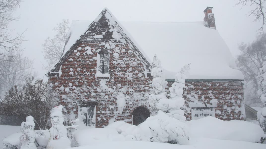 Зимний шторм в Амгерсте, штат Нью-Йорк, США, 24 декабря 2022 года