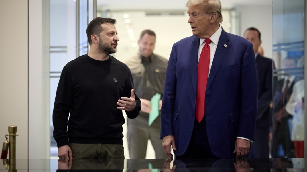 Президент України Володимир Зеленський та тоді 45-й президент США Дональд Трамп у Нью Йорку, 27 вересня 2024 року