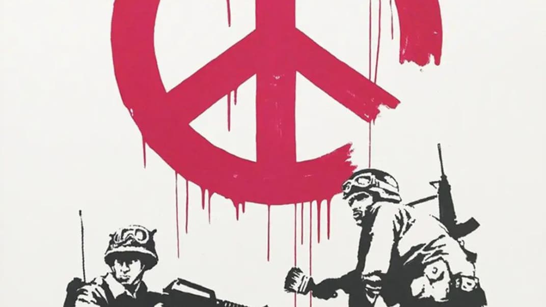 Антивоенная картина Бенкси — Вanksy's CND Soldiers, unsigned