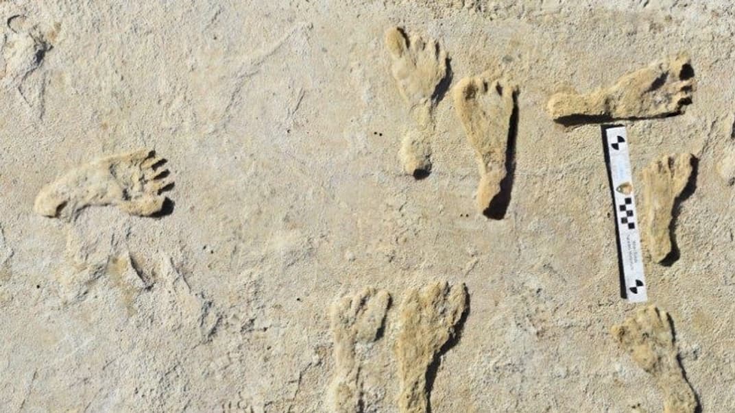 Відбитки людських ніг віком 21-23 тисячі років у національному парку Вайт-Сендс, США