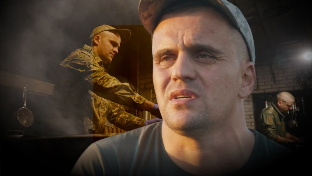 37-річний Юрій, який уже третій рік служить старшим кухарем у 25 окремій повітрянодесантній Січеславській бригаді