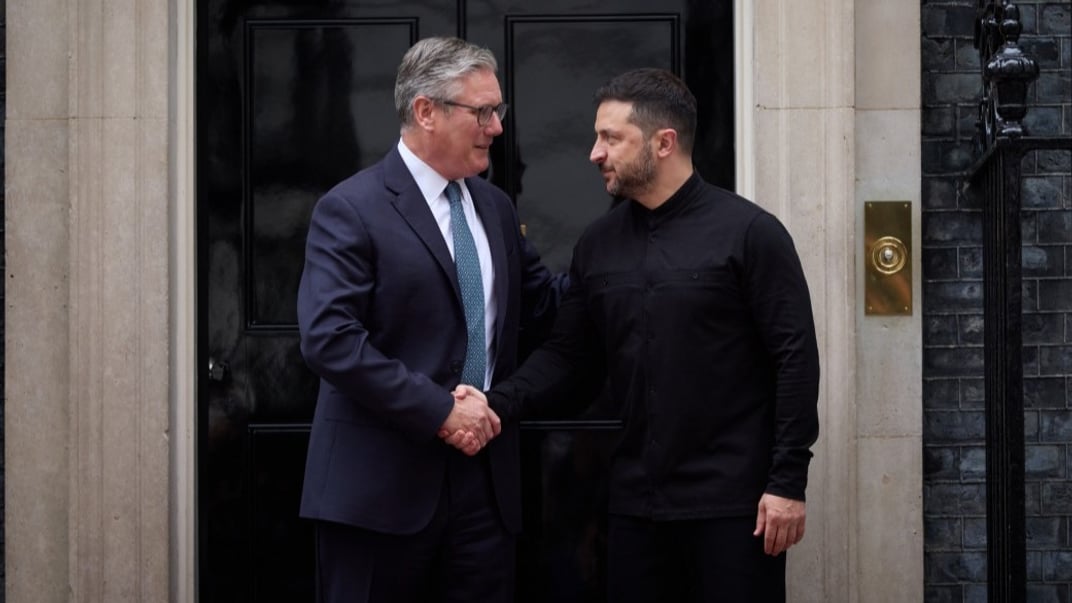 Володимир Зеленський і Кір Стармер під час зустрічі 14 серпня 2025 року