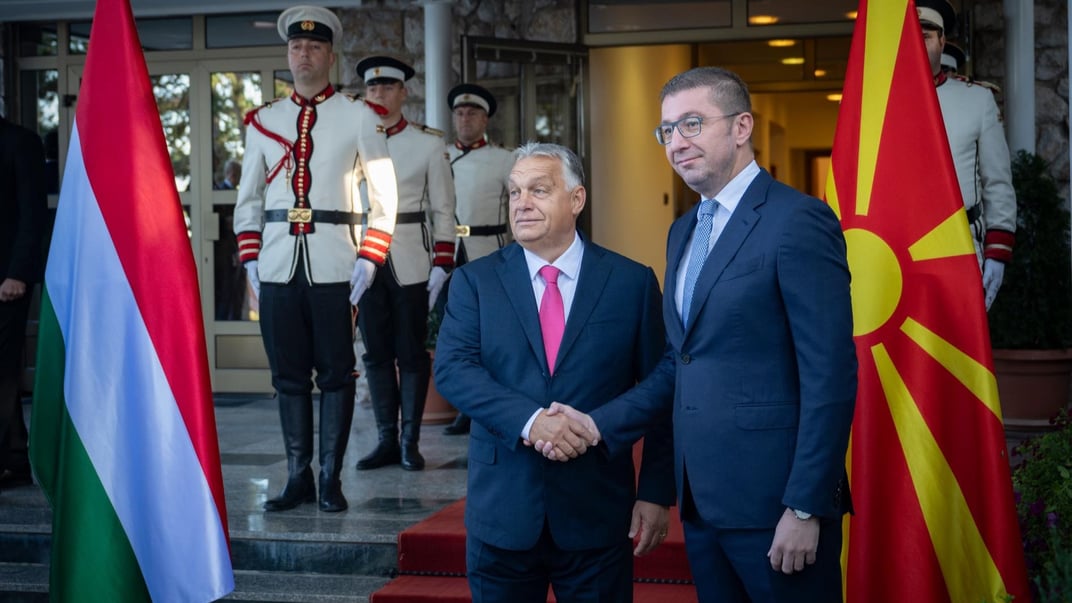 Прем’єр-міністри Угорщини та Північної Македонії Віктор Орбан та Християн Міцкоський