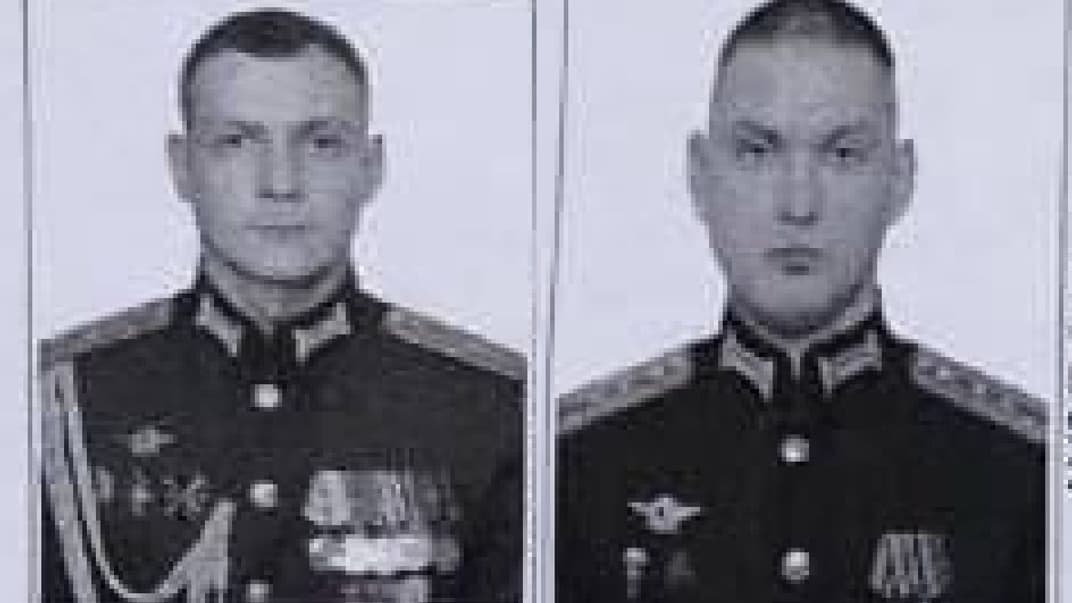 Майор Панов (слева) и капитан Ерушевич — командование особой 78-й отдельной роты спецназначения Главного разведывательного управления РФ, которое подозревается в изнасиловании военнослужащих неестественным путем