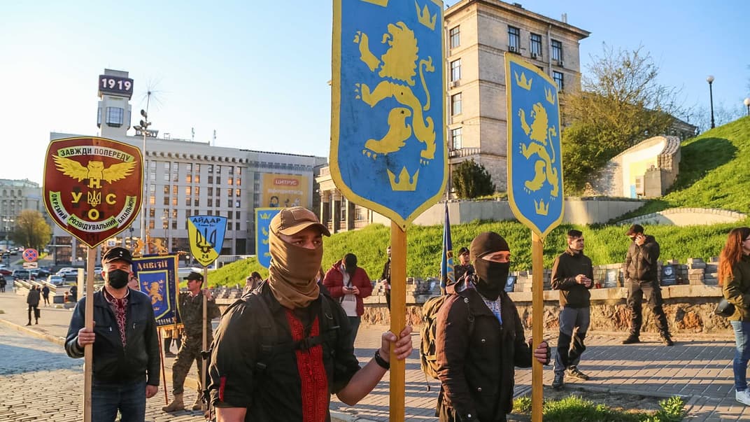Марш к 78-й годовщине создания СС «Галичина» в Киеве, 28 апреля 2021 года