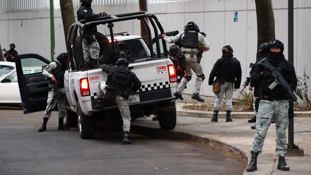 Мексиканські сили безпеки після вбивства лідера картелю CJNG Ель Менчо