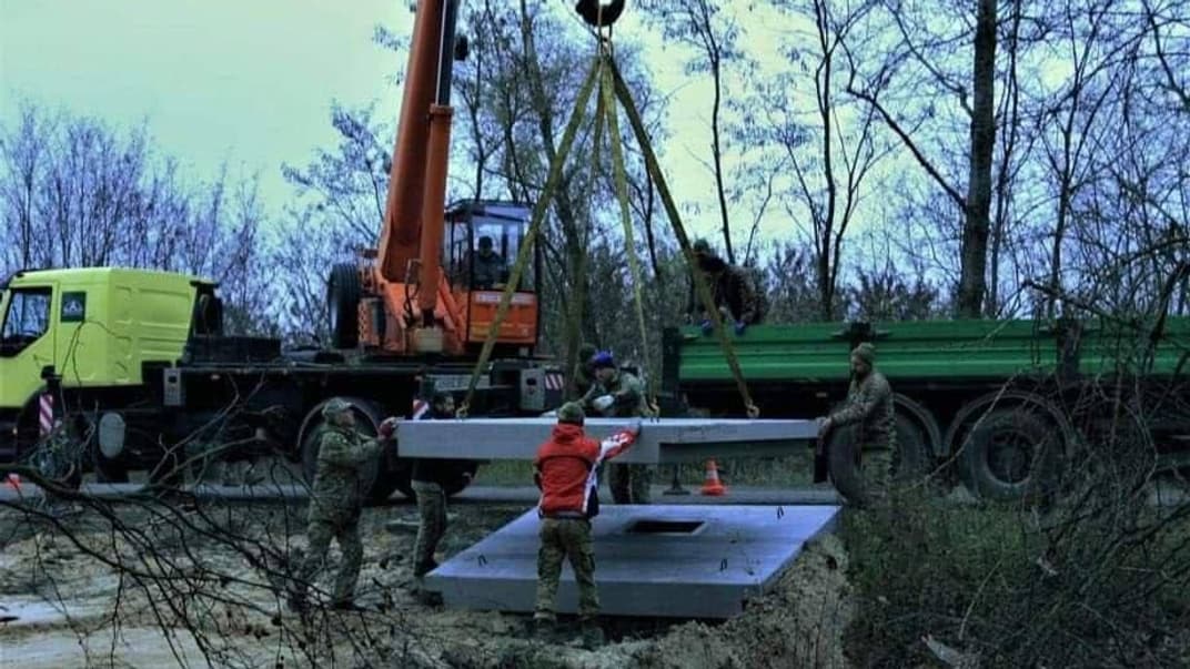 Работа над укреплениями для обороны Киева