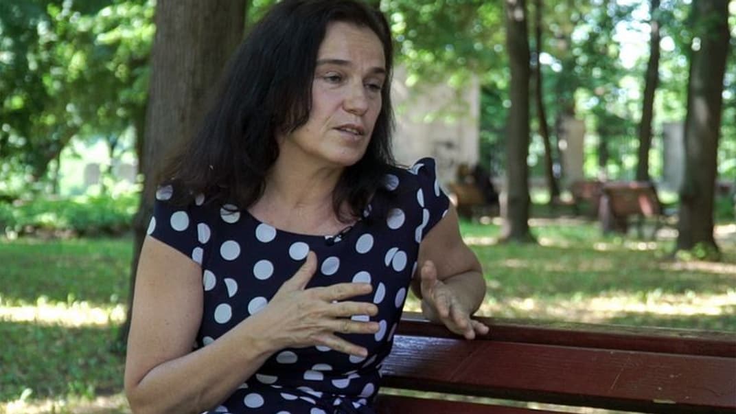 Художниця Євгенія Йепес-Віньєса під час інтерв'ю hromadske, Київ, 27 червня 2020 року