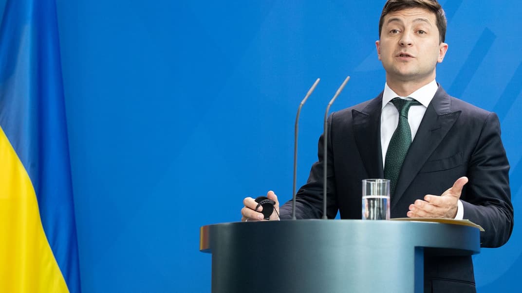 Президент України Володимир Зеленський під час прес-конференції у Берліні, Німеччина, 18 червня 2019 року