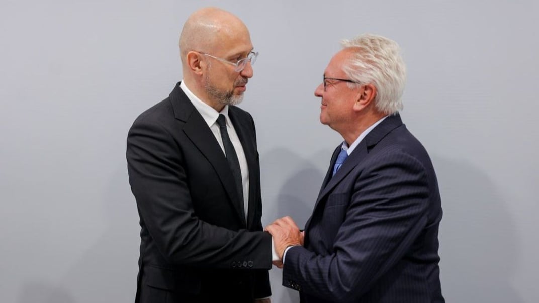 Міністр оборони України Денис Шмигаль та глава Rheinmetall AG Армін Паппергер