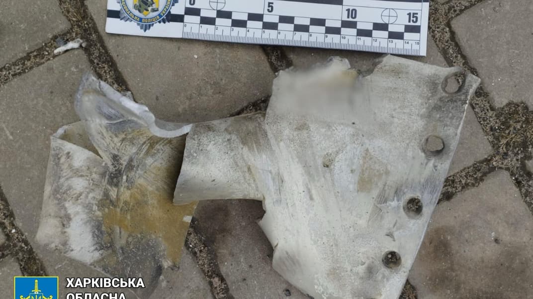 Осколки российской ракеты после атаки на Харьков, 26 марта 2024 года