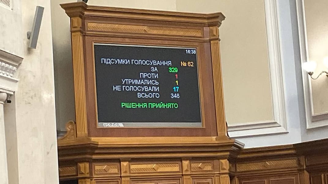 Результаты голосования Верховной Рады по законопроекту №9534