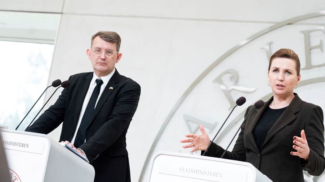 Премьер-министр Дании Мэтте Фредериксен и Министр обороны Дании Троэльс Лунд Поульсен