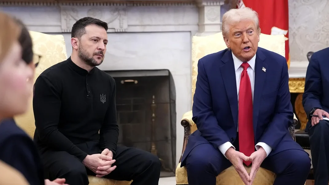 Президент США Дональд Трамп і президент України Володимир Зеленський в Овальному кабінеті Білого дому у Вашингтоні, 28 лютого 2025 року