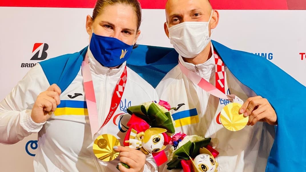 Украинские легкоатлеты Мария Помазан и Владислав Загребельный