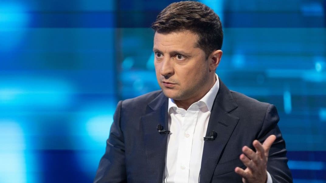 Президент України Володимир Зеленський під час інтерв'ю на телеканалі ICTV