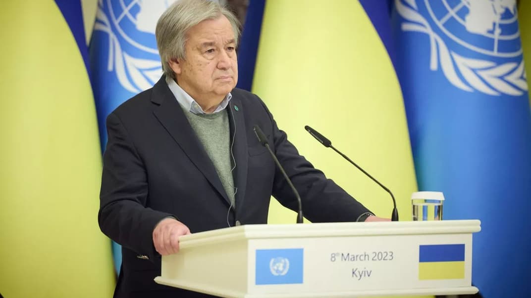 Генсек ООН Антоніу Гутерреш у Києві, 8 березня 2023 року