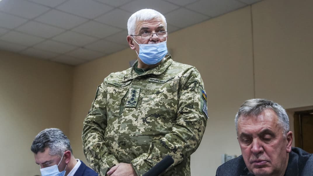 Командующий Воздушными силами ВСУ Сергей Дроздов в Печерском суде Киева, 22 декабря 2020 года