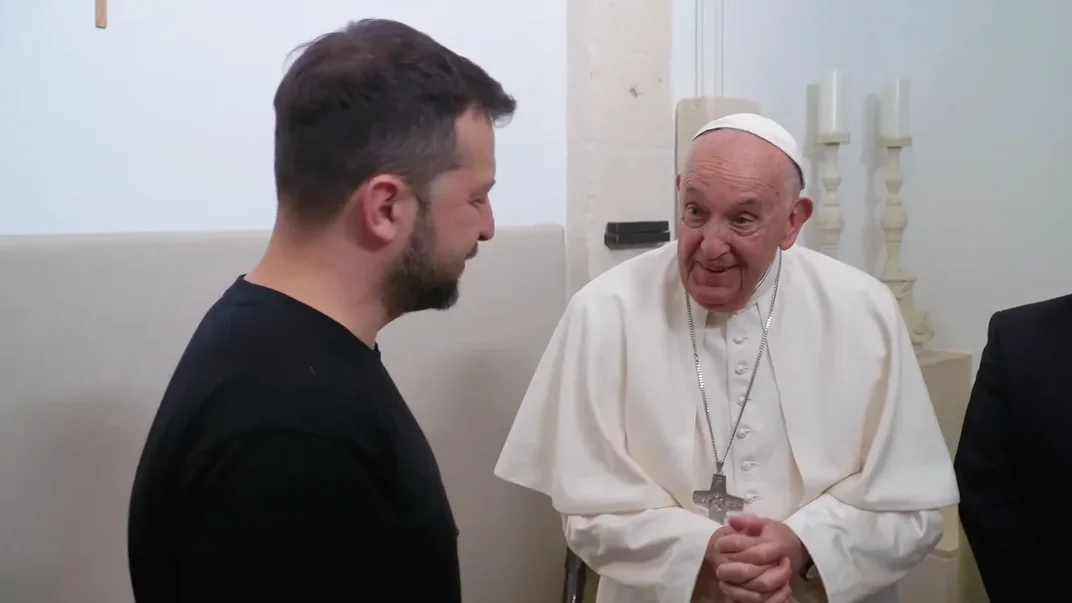Володимир Зеленський та Папа Франциск зустрілися в Італії, 14 червня 2024 року
