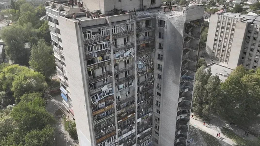 Последствия российских обстрелов по Запорожью, 1 октября 2024 года