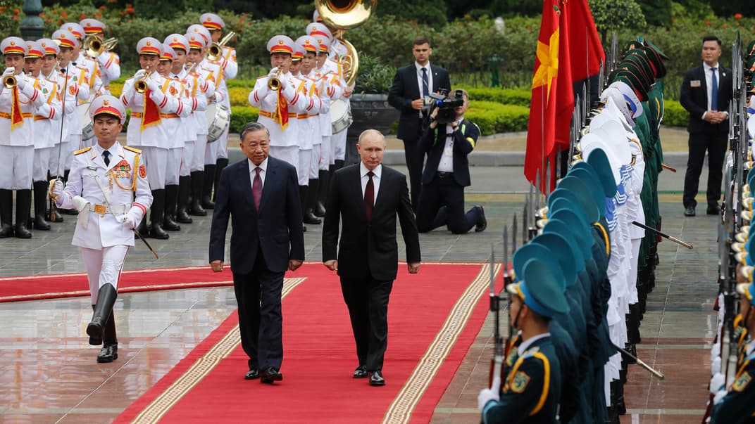 Президент В’єтнаму То Лам з російським лідером володимиром путіним у Ханої, В’єтнам, 20 червня 2024 року