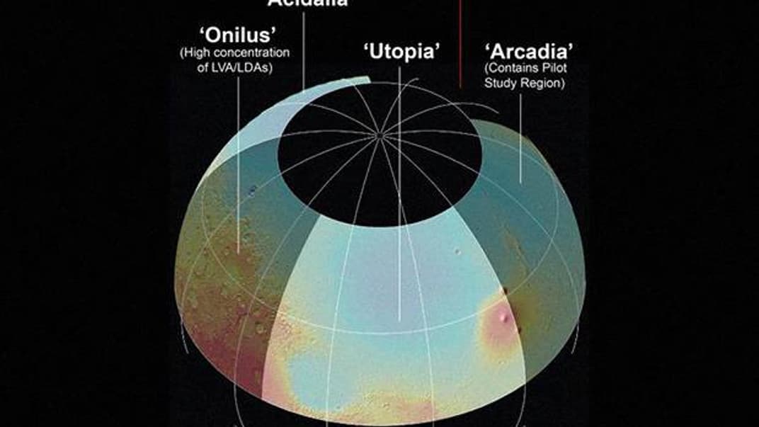 Області Марса, які вивчатимуть у межах проекта SWIM