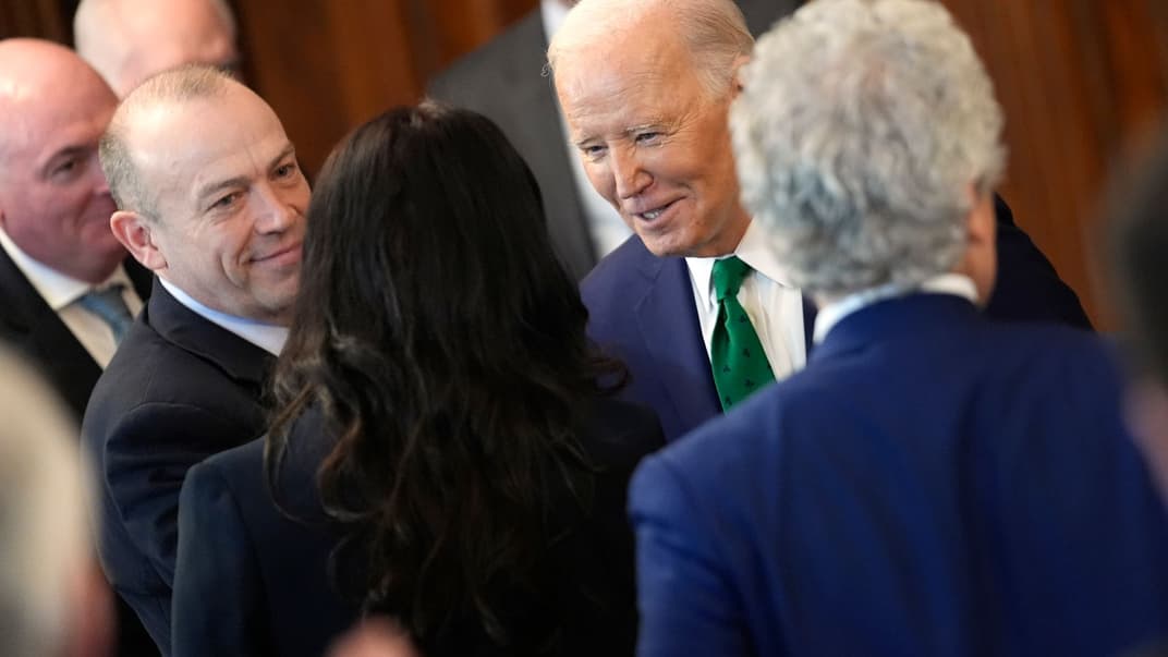 Президент США Джо Байден на Капитолийском холме в Вашингтоне, 15 марта 2024 года