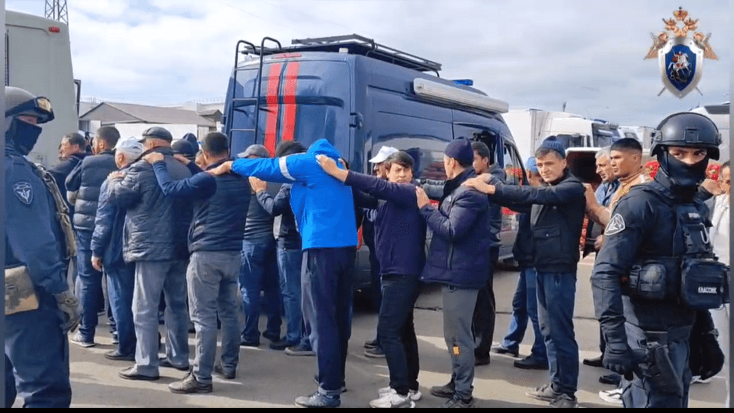Задержание нелегальных мигрантов в Красноярске
