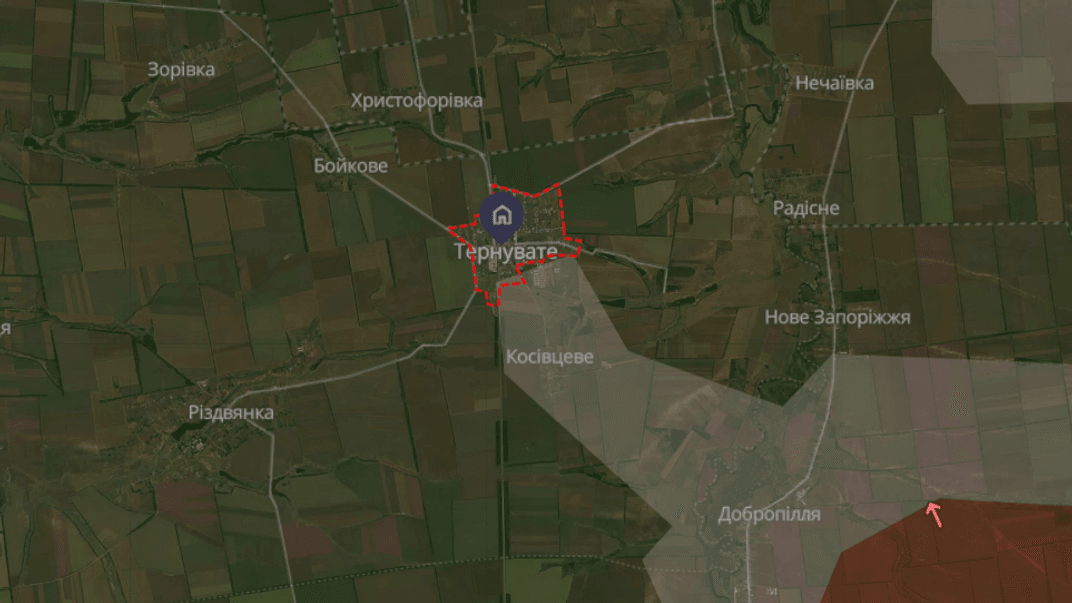 Ситуація довкола Тернуватого на Запоріжжі станом на 22 лютого 2026 року
