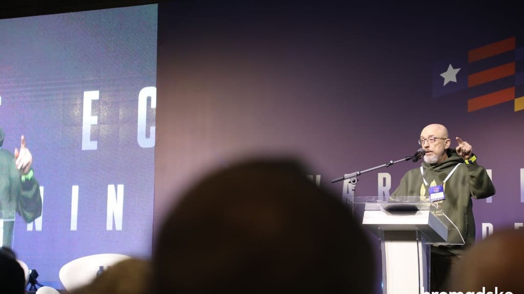 Міністр оборони Олексій Резніков на Українсько-американському форумі в Києві, 19 травня 2023 року