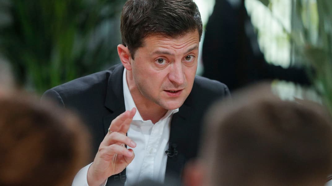 Президент Украины Владимир Зеленский во время пресс-марафона в Киеве, 10 октября 2019 года.