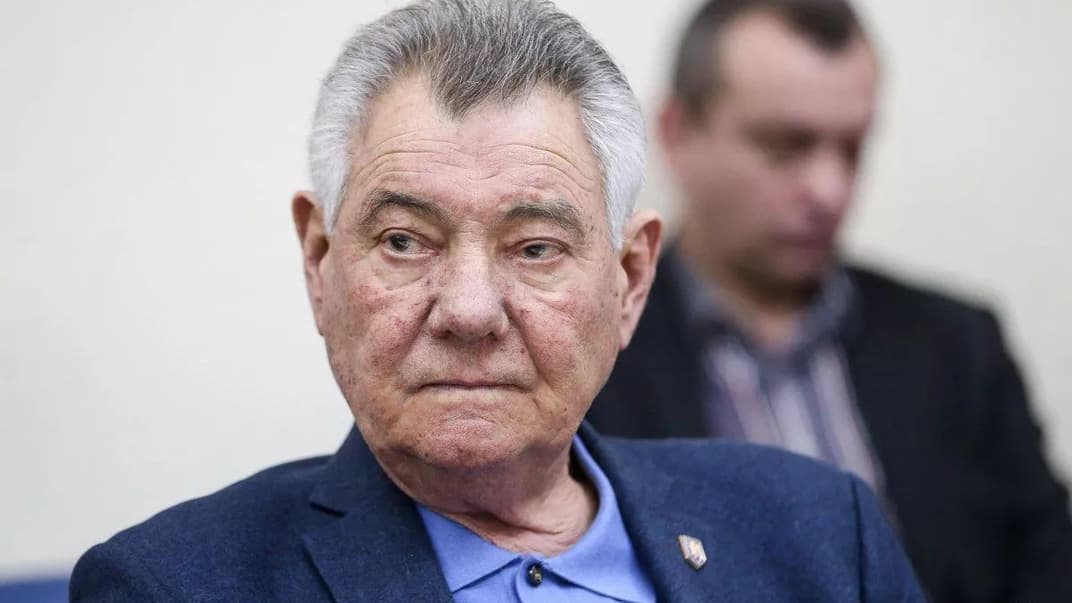 Бывший Киевский мэр Александр Омельченко во время круглого стола по теме: «Земля и мир» в Киеве, 27 февраля 2020 года