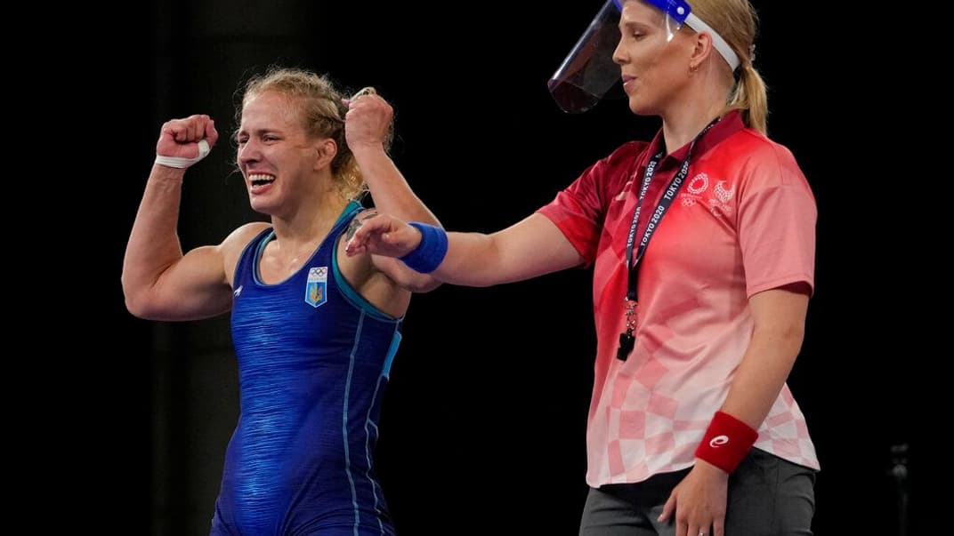 Украинская спортсменка по борьбе Алла Черкасова завоевала олимпийскую «бронзу» по по свободной борьбе среди женщин (до 68 кг)