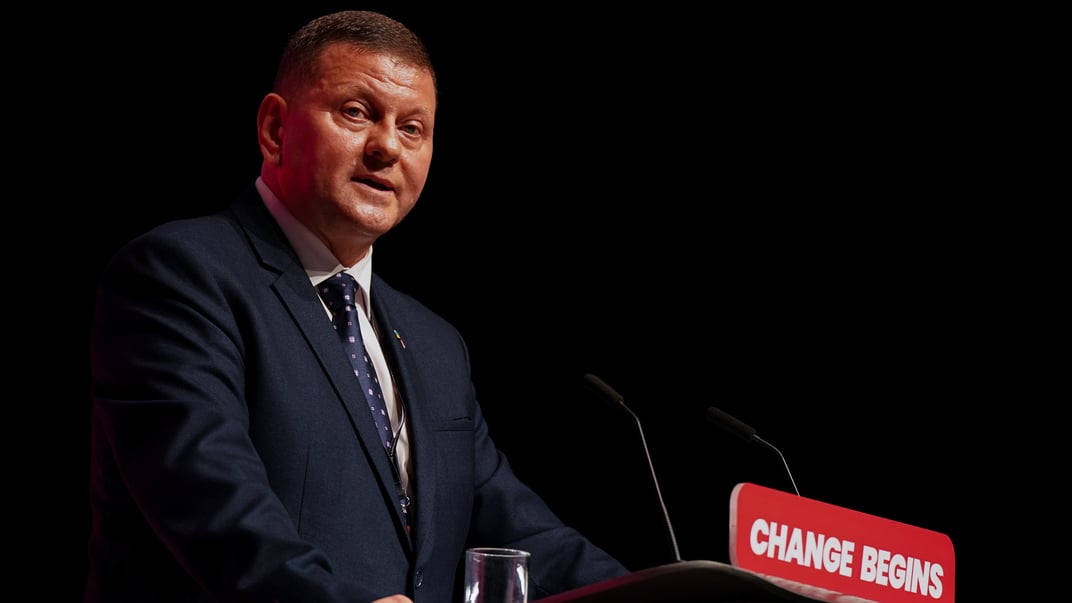 Ілюстративне фото. Валерій Залужний в Ліверпулі, 22 вересня 2024 року