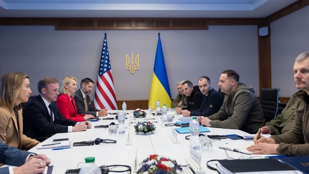 Радник президента США Джо Байдена Джейк Салліван під час зустрічі з українськими посадовцями