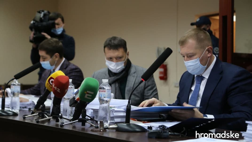 Адвокат экс-президента Виктора Януковича в Печерском суде, Киев, 9 декабря 2020 года