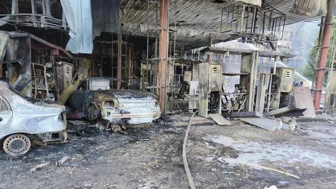 Последствия пожара на АЗС