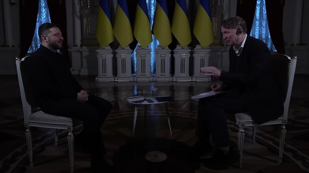 У Маріїнському палаці зникало світло під час інтерв'ю Зеленського з британським журналістом