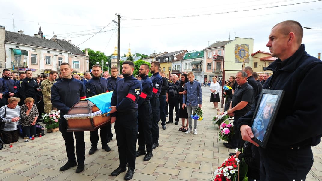 Прощание с погибшим Даниилом Сафоновым, Теребовля, 21 июня 2022 года