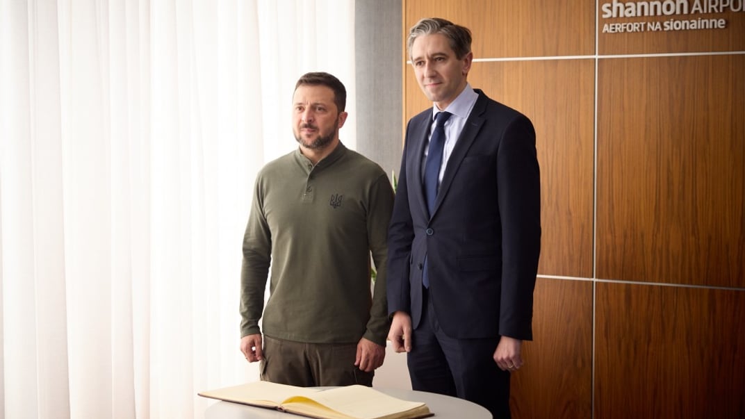 Владимир Зеленский с премьер-министром Ирландии Саймоном Харрисом. Иллюстративное фото