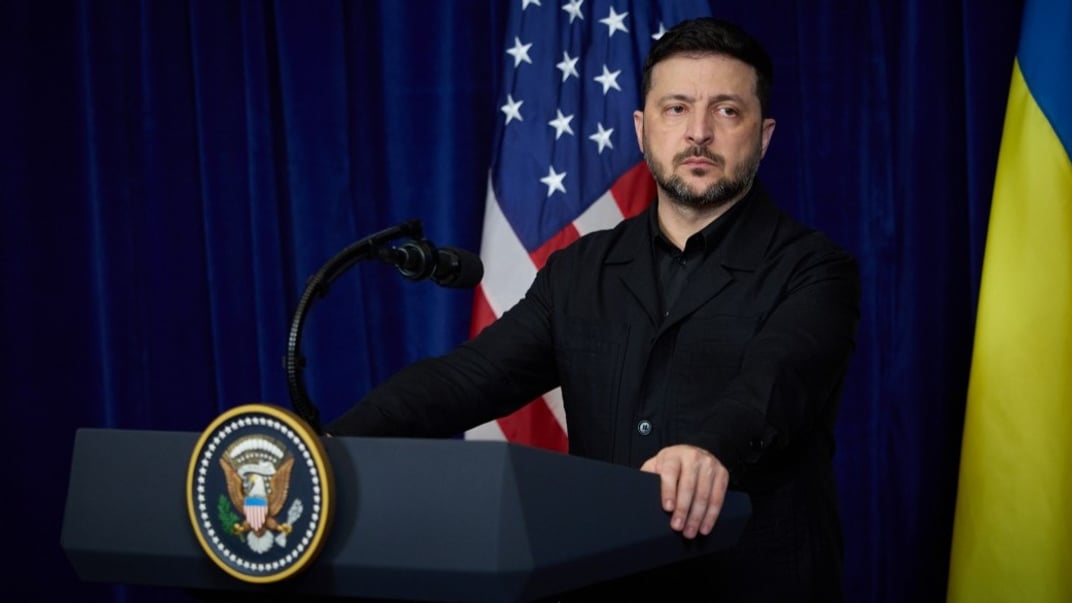 Президент України Володимир Зеленський під час зустрічі з президентом США Дональдом Трампом 28 грудня 2025 року