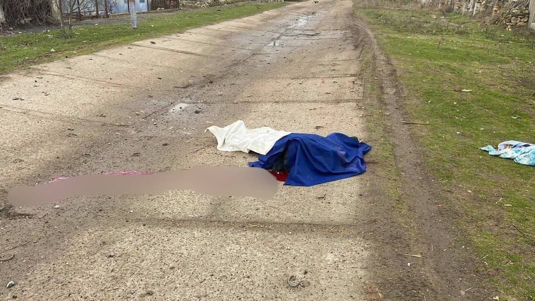 Наслідки обстрілу росіянами села Тягина Херсонської області, 21 грудня 2023 року