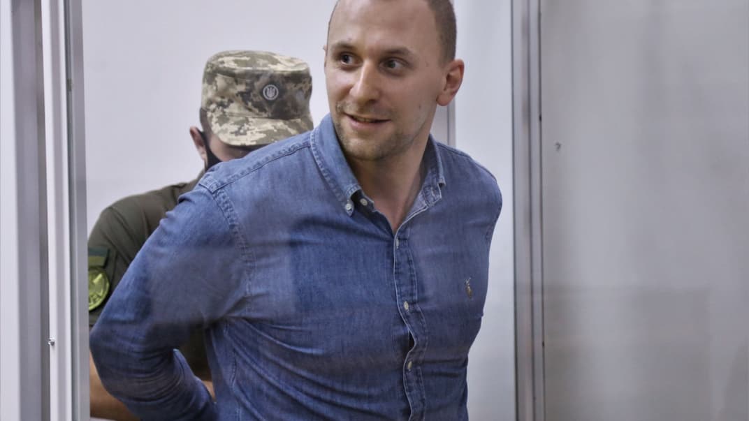 Подозреваемый Андрей Кунавин в зале Шевченковского суда Киева, 1 сентября 2020 года
