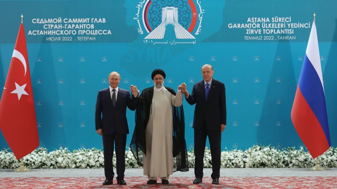 Президенты россии, Ирана и Турции на саммите в Тегеране, 19 июля 2022 года.